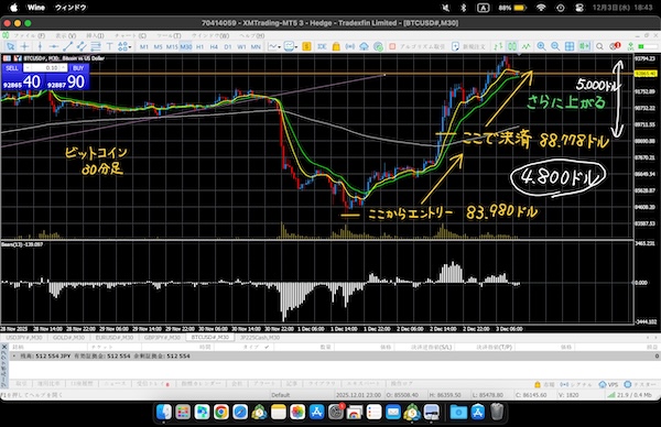 ビットコイン 30分足